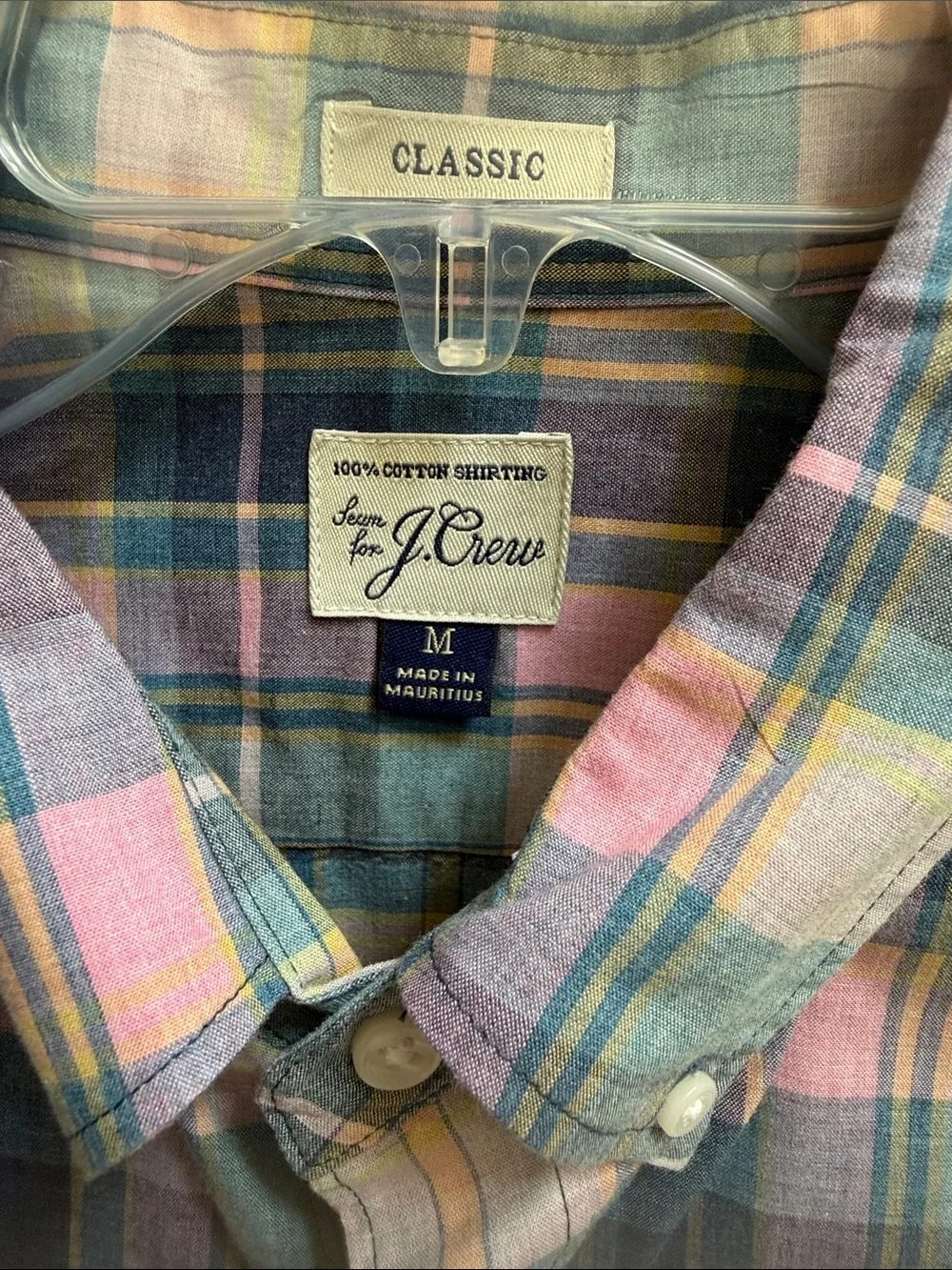 J. Crew men’s plaid shirt
